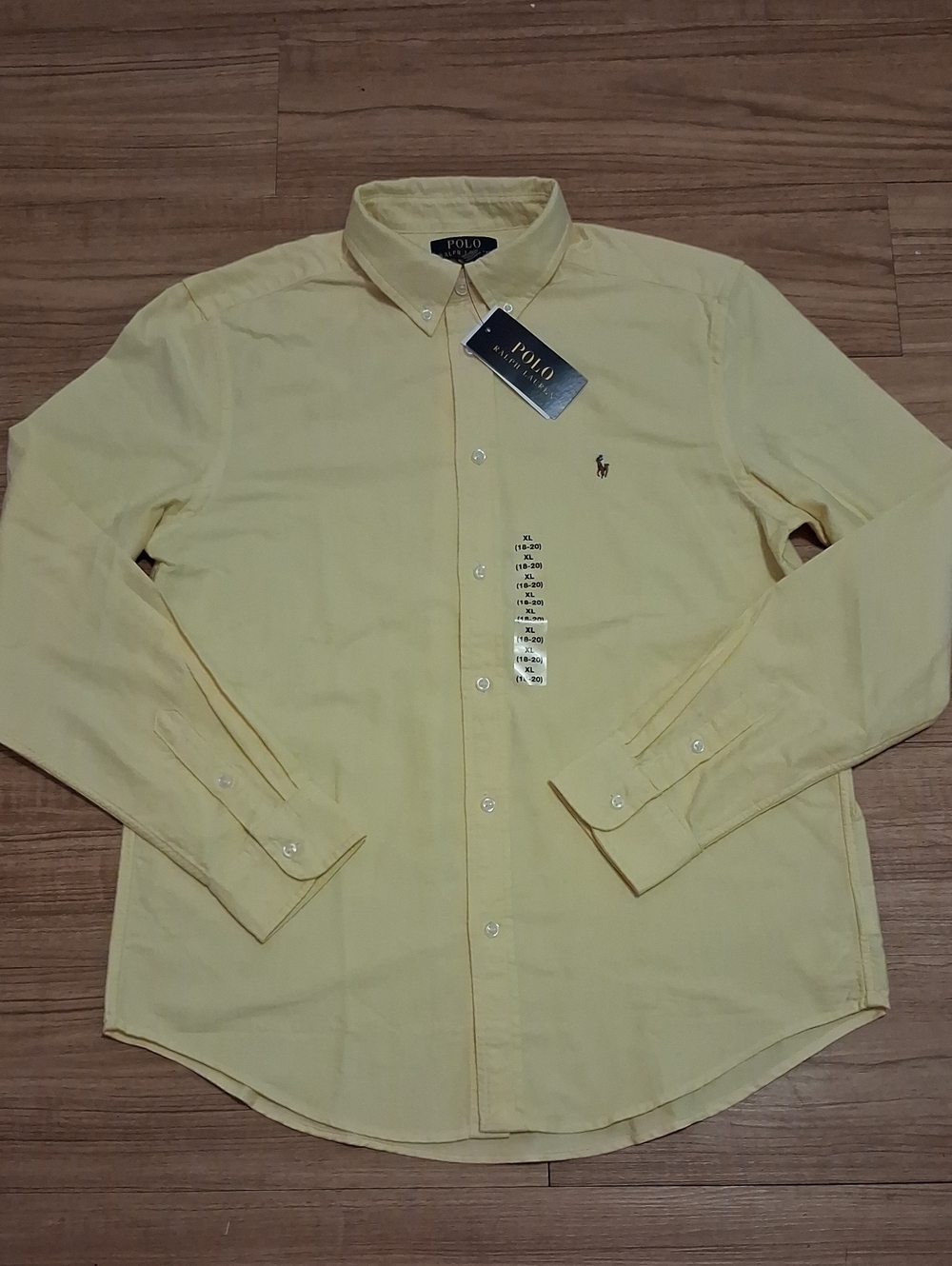 Polo by Ralph Lauren Light Yellow Button-Down Dress Shirt